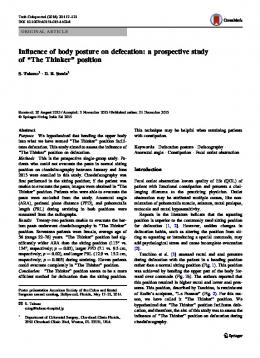 Influence of body posture on defecation- a prospective study of ‘‘The Thinker’’ position